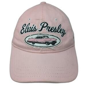 Elvis Presley Graceland Slideback Hat Pink One Size Embroidered Outdoor